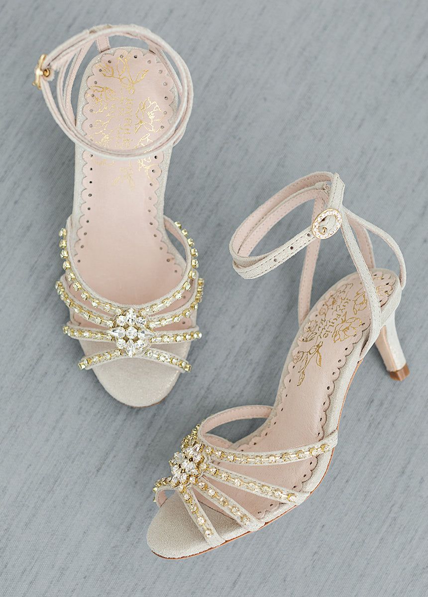 Maelyn Leather Heel in Gold sold by Joyfolie product image thumbnail 4