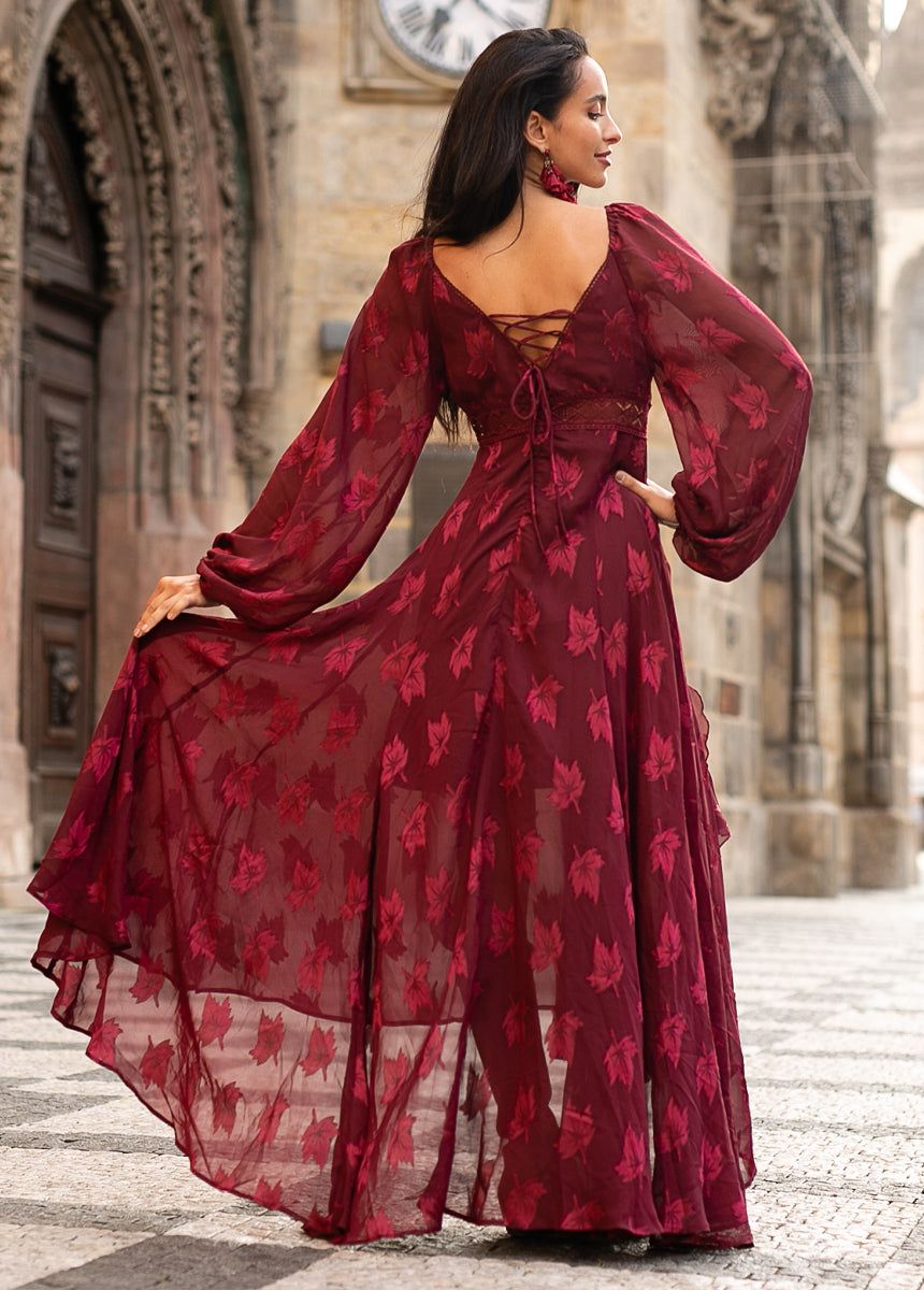Isabella Dress in Burgundy sold by Joyfolie product image thumbnail 2
