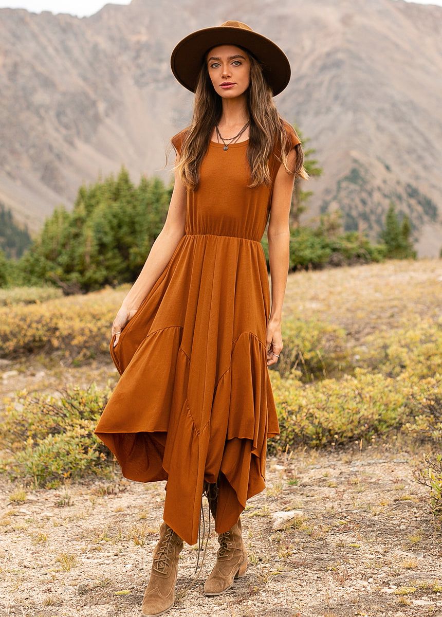 Pilar Dress in Spice sold by Joyfolie product image thumbnail 4