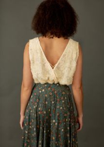 Floraine Bodysuit in Cream sold by Joyfolie