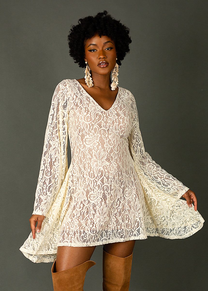 Gali Dress in Cream sold by Joyfolie product image thumbnail 2