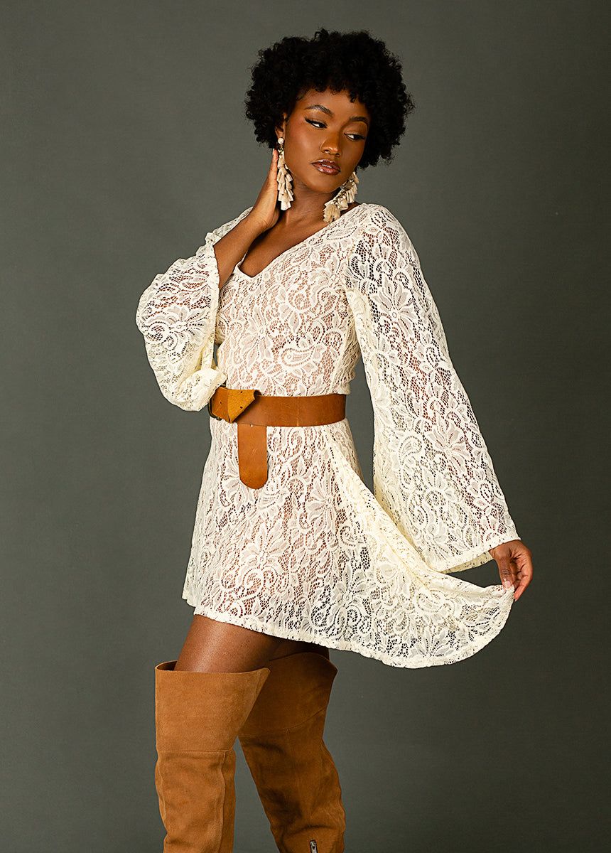 Gali Dress in Cream sold by Joyfolie product image thumbnail 3