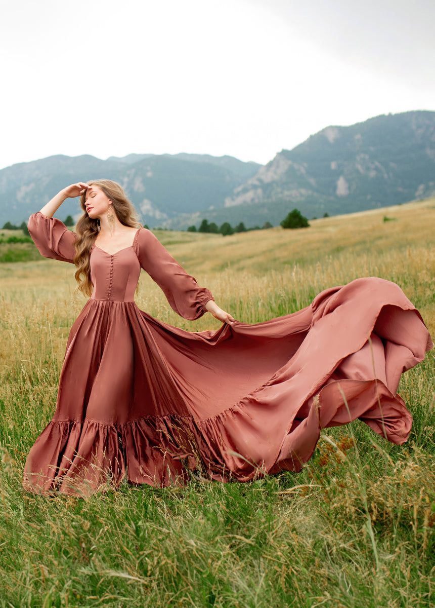 Lorna Impact Dress in Cedarwood sold by Joyfolie product image thumbnail 2