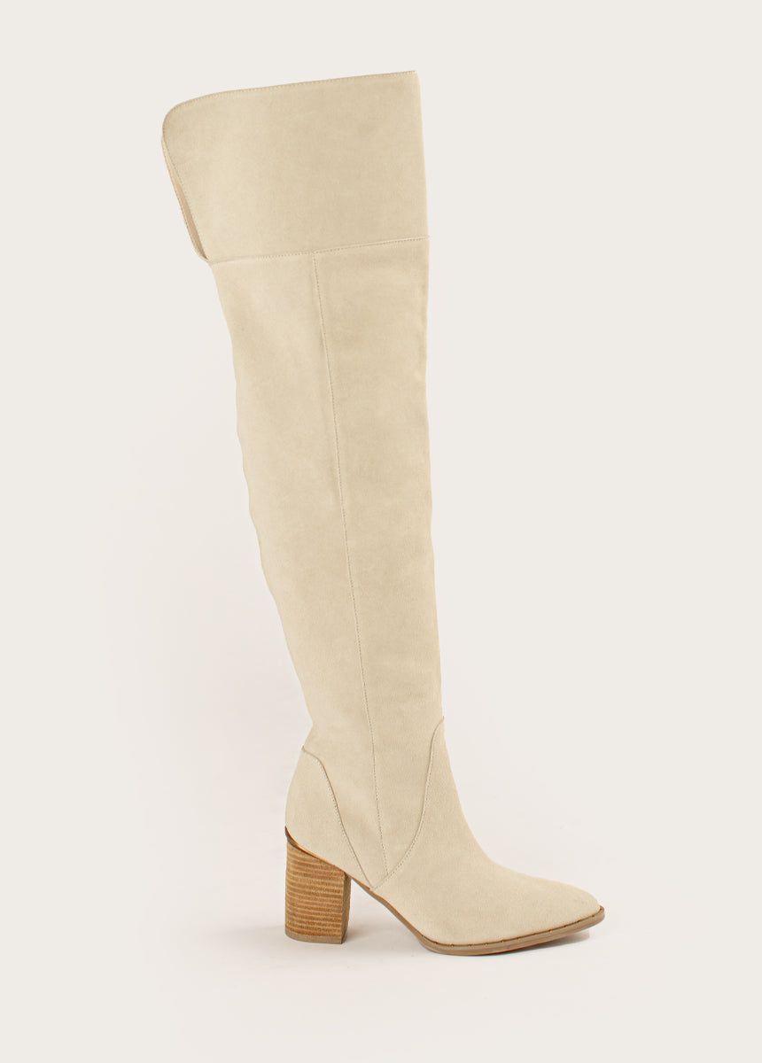 Nyra Slouch Boot in Ivory sold by Joyfolie product image thumbnail 2