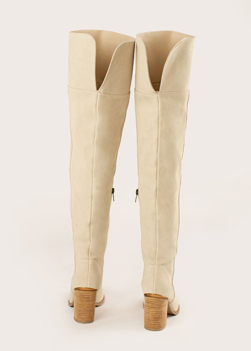 Nyra Slouch Boot in Ivory sold by Joyfolie product image thumbnail 5