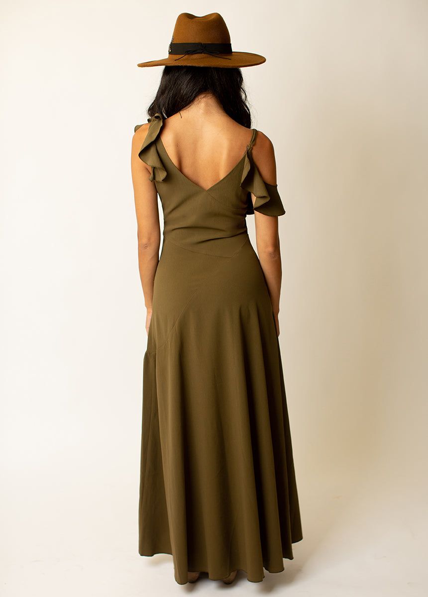 Bianka Dress in Olive sold by Joyfolie product image thumbnail 3
