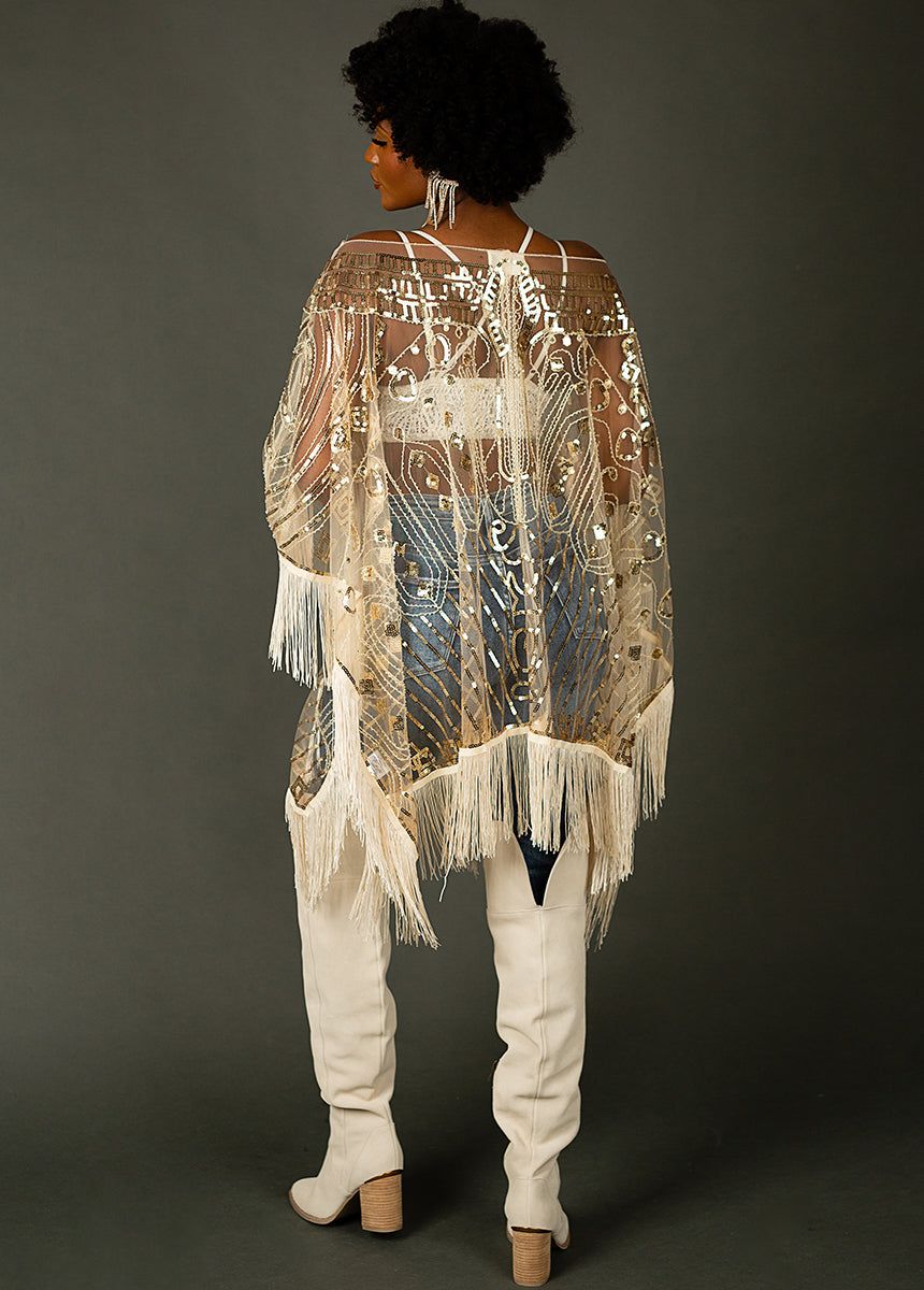 Diem Shawl in Cream Gold sold by Joyfolie product image thumbnail 3