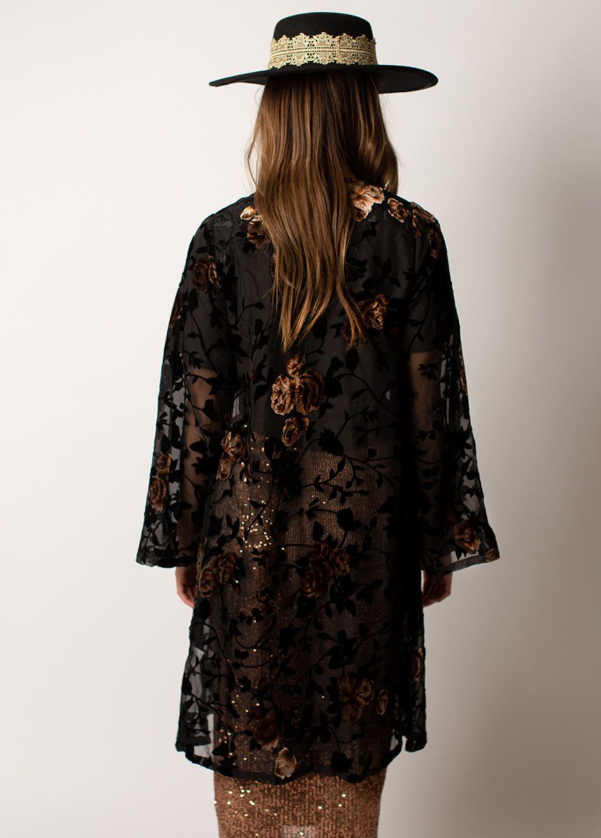 Annisa Duster in Black Burnout sold by Joyfolie product image thumbnail 2