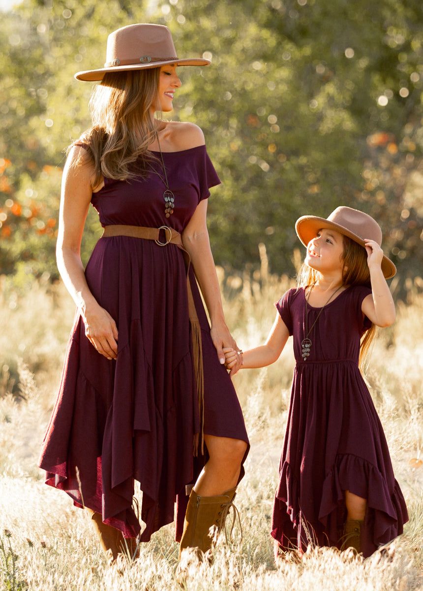 Pilar Dress in Deep Plum sold by Joyfolie product image thumbnail 3
