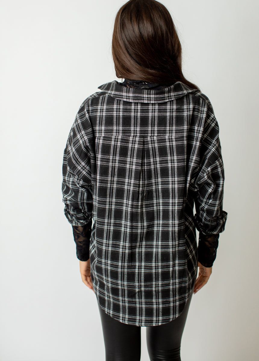 Marika Top in Black Plaid sold by Joyfolie product image thumbnail 5