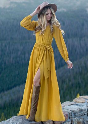 Aniya Dress in Mustard sold by Joyfolie