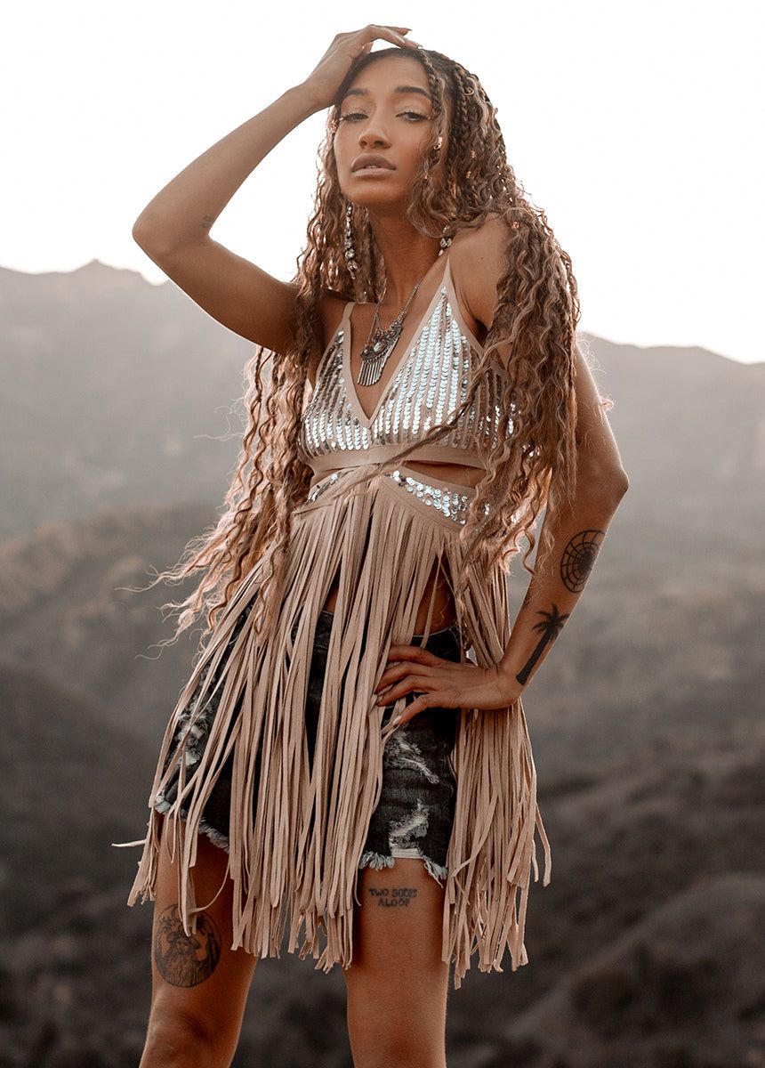 Yael Top in Silver sold by Joyfolie