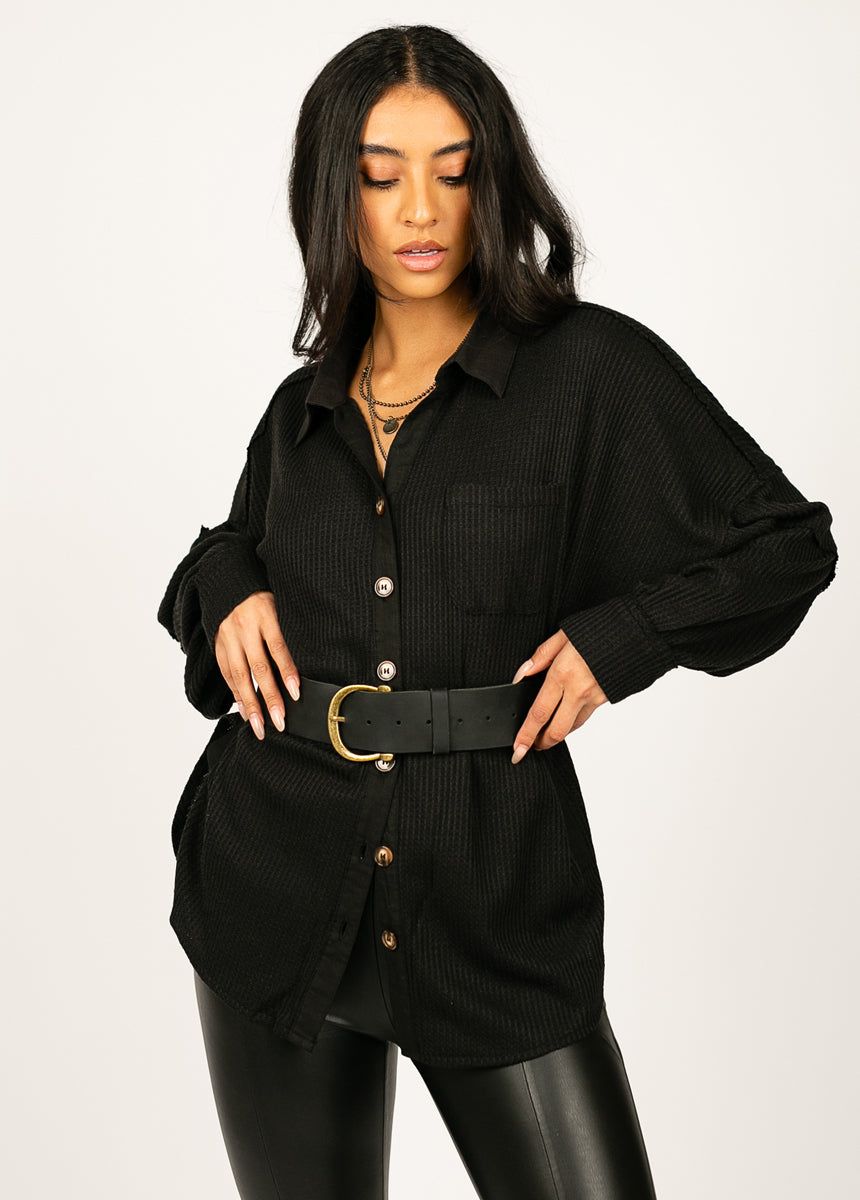 Zosi Leather Belt in Black sold by Joyfolie