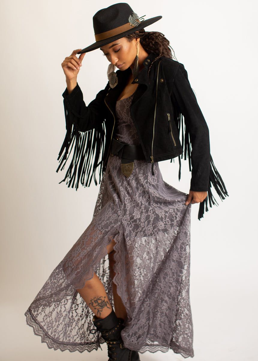 Sutherlyn Leather Jacket in Black sold by Joyfolie