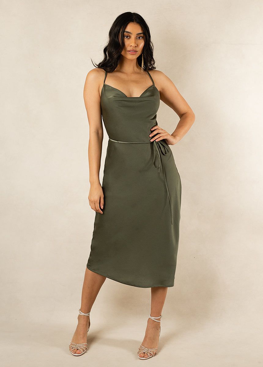 Amanda Bridesmaid Dress in Sage sold by Joyfolie