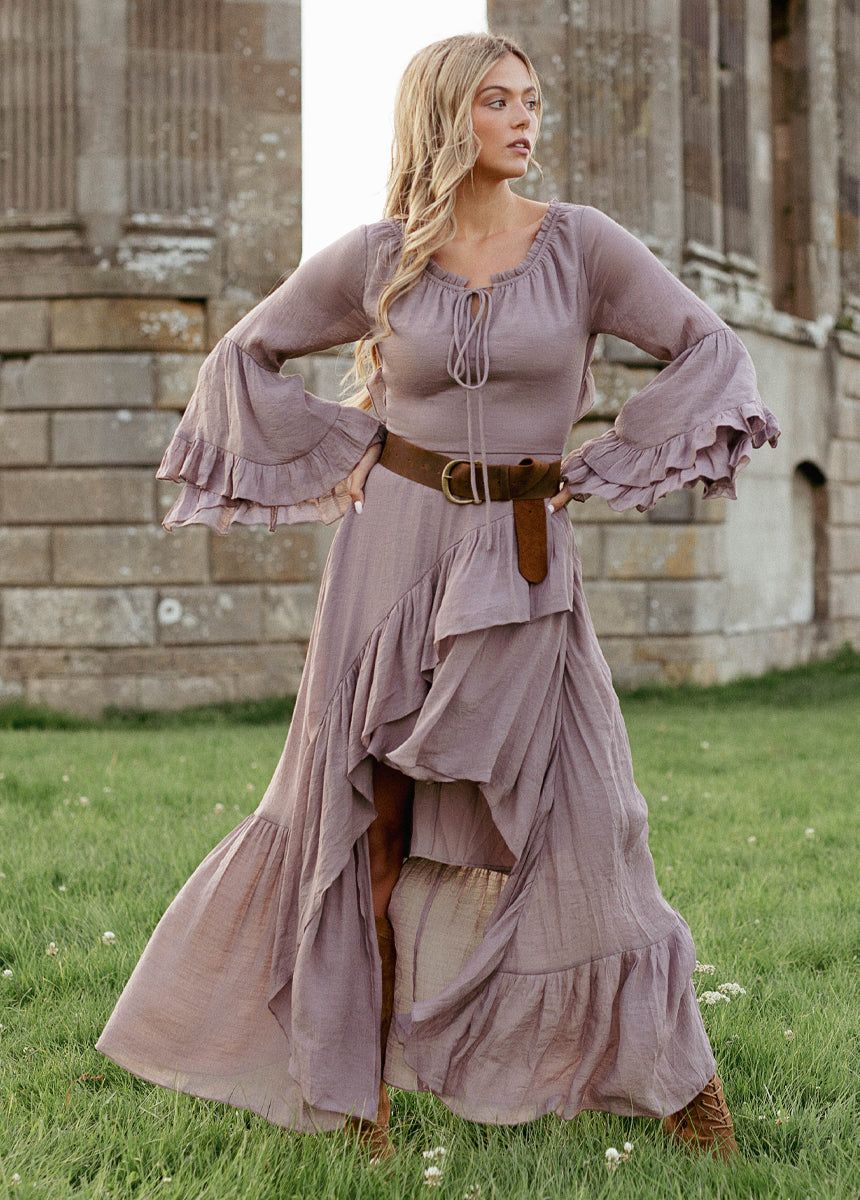 Devina Dress in Lavender Fog sold by Joyfolie product image thumbnail 4