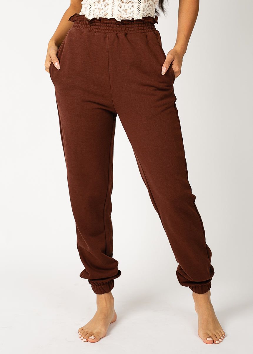 Nadia Sweatpants in Chocolate sold by Joyfolie product image thumbnail 5