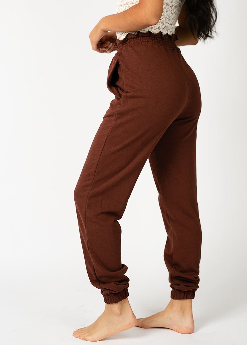 Nadia Sweatpants in Chocolate sold by Joyfolie product image thumbnail 4