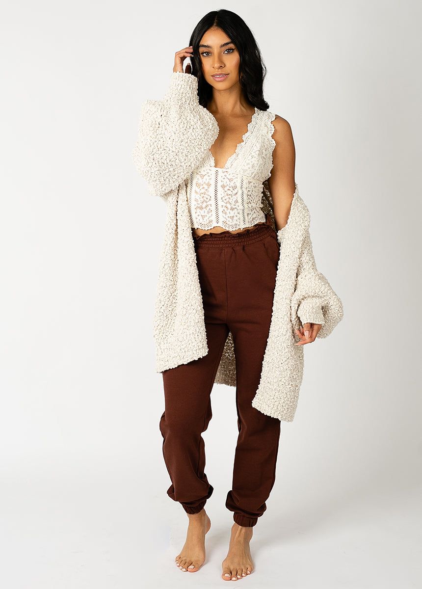 Nadia Sweatpants in Chocolate sold by Joyfolie product image thumbnail 2