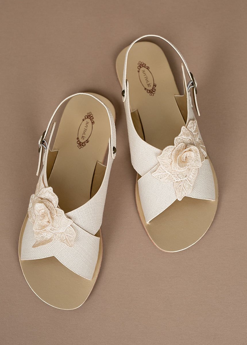 Women's Aria Sandal in Gardenia sold by Joyfolie