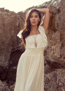 Dawn Dress in Cream sold by Joyfolie