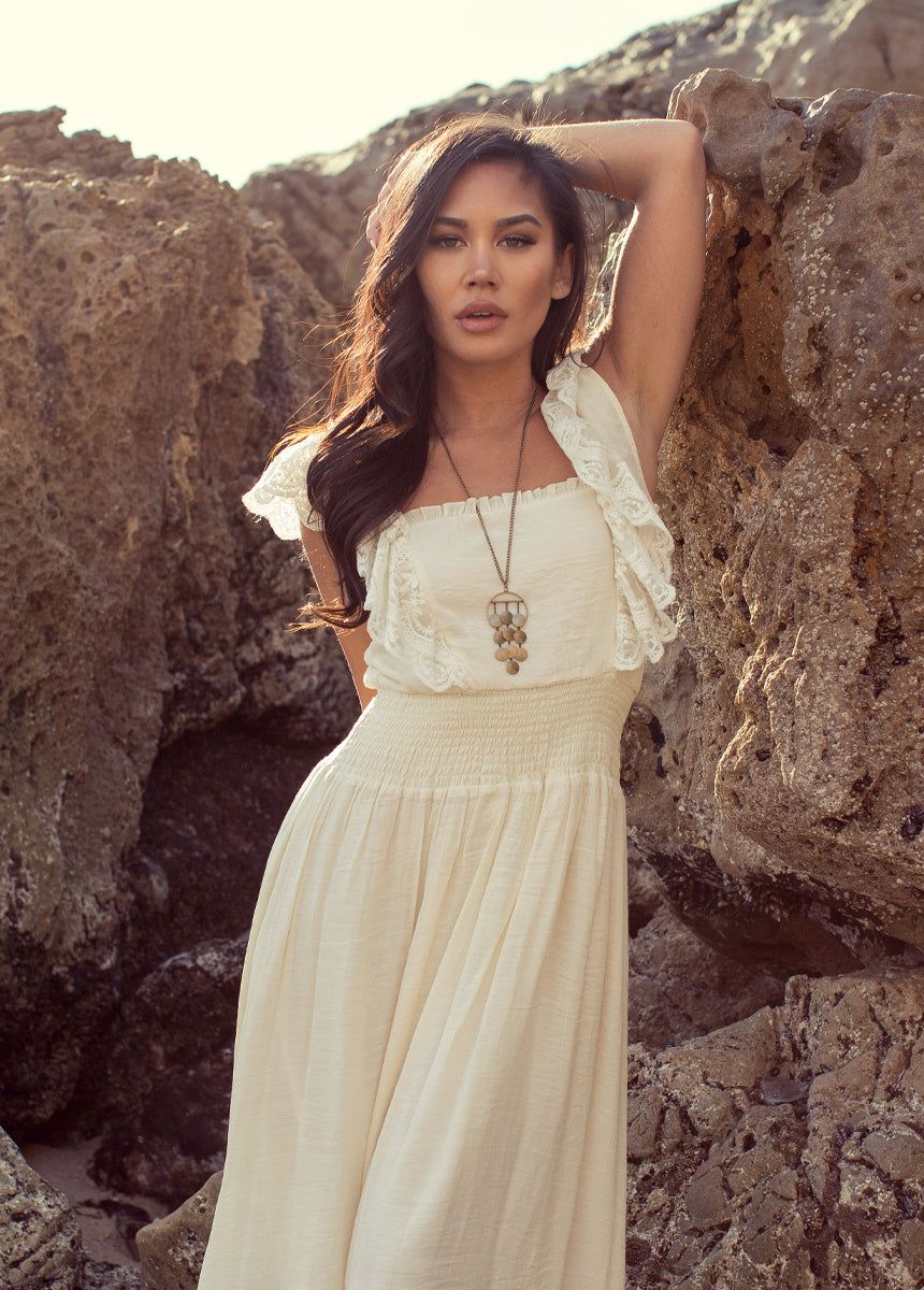 Dawn Dress in Cream sold by Joyfolie product image thumbnail 5