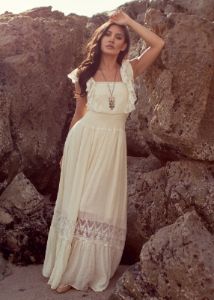 Dawn Dress in Cream sold by Joyfolie