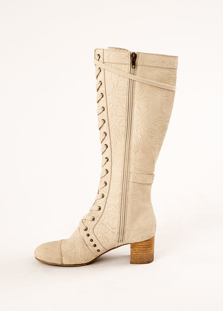 Marita Tall Boot in Bone sold by Joyfolie product image thumbnail 4