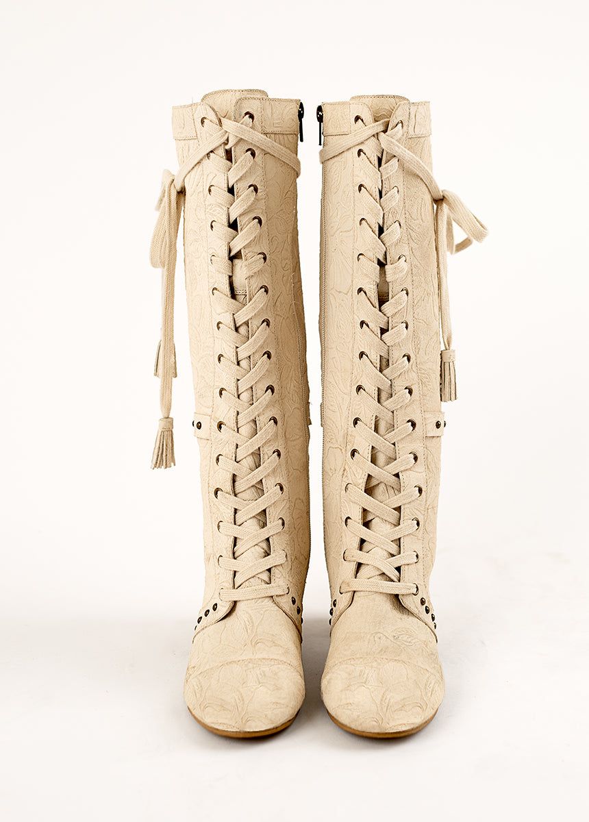 Marita Tall Boot in Bone sold by Joyfolie product image thumbnail 3