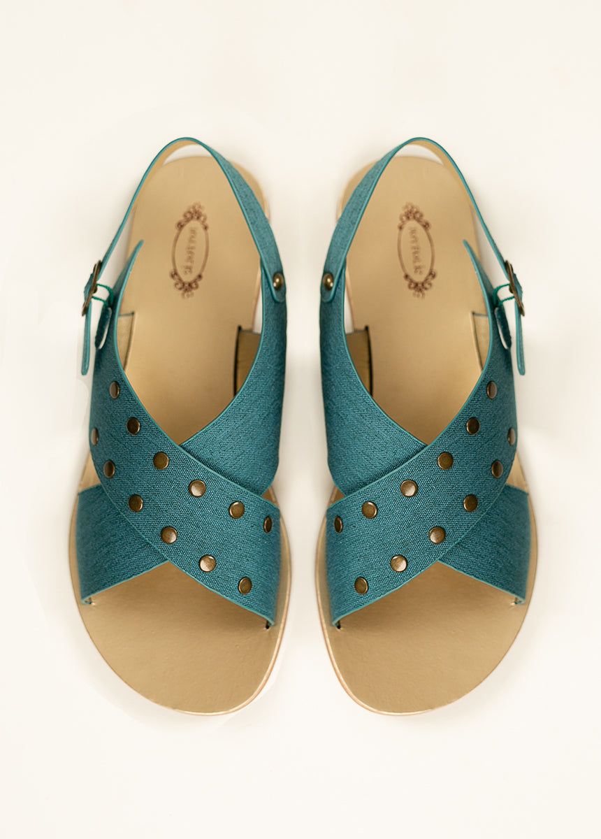 Women's Aria Sandal in Teal sold by Joyfolie product image thumbnail 3