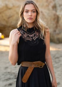 Delfina Top in Black sold by Joyfolie
