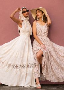 Alondra Dress in Gardenia sold by Joyfolie