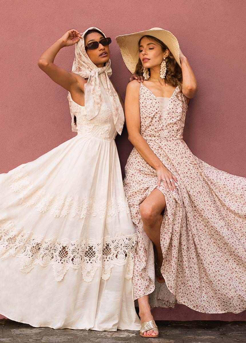 Alondra Dress in Gardenia sold by Joyfolie product image thumbnail 4