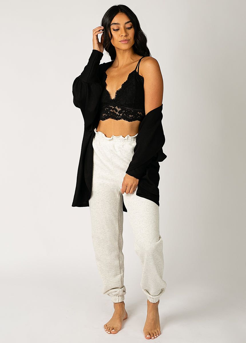 Nadia Sweatpants in Heather Oat sold by Joyfolie