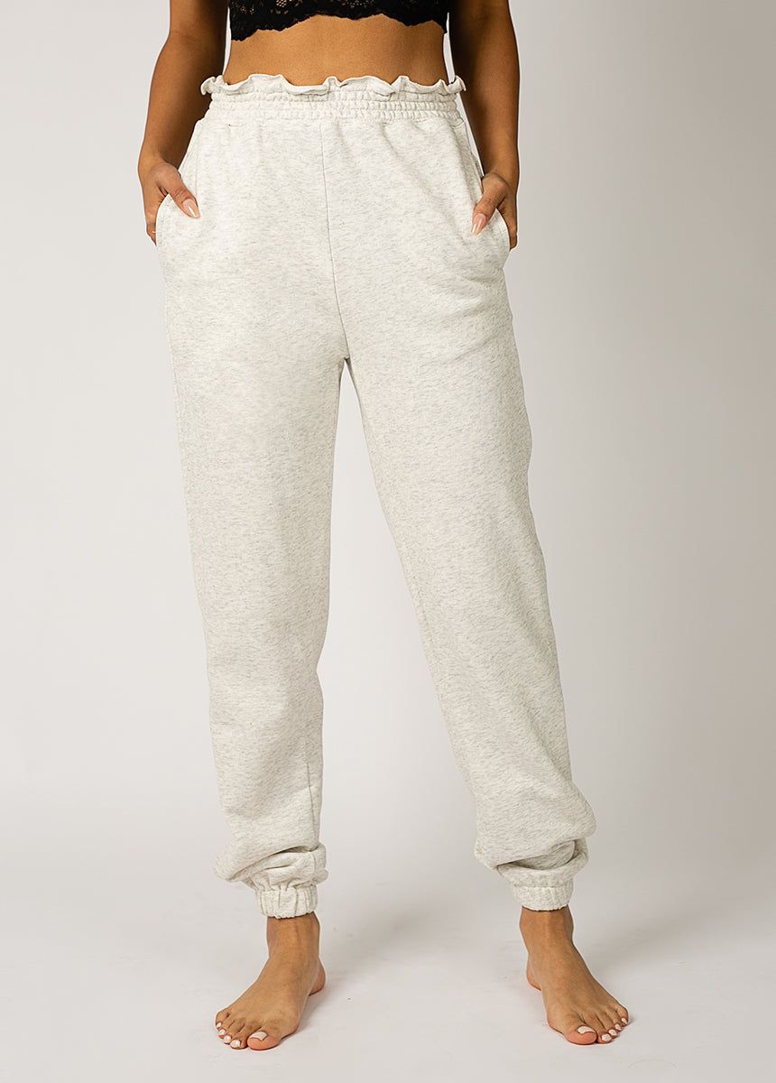 Nadia Sweatpants in Heather Oat sold by Joyfolie product image thumbnail 2