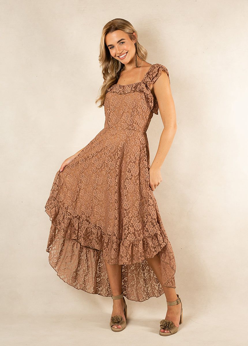 Bette Bridesmaid Dress in Brown Sugar sold by Joyfolie