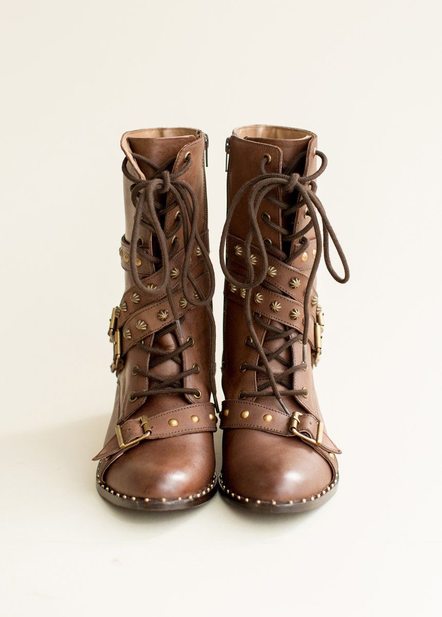 Rowan Leather Combat Boot in Brown sold by Joyfolie product image thumbnail 5