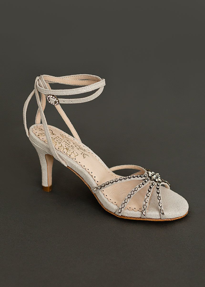 Maelyn Leather Heel in Silver sold by Joyfolie product image thumbnail 5