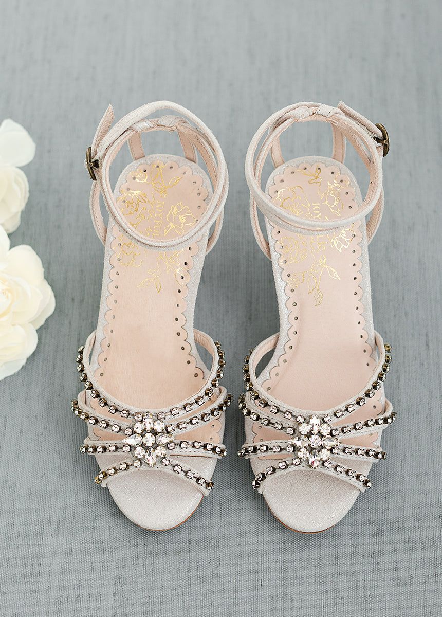 Maelyn Leather Heel in Silver sold by Joyfolie product image thumbnail 2