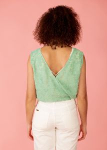 Floraine Bodysuit in Matcha sold by Joyfolie