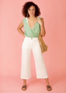 Floraine Bodysuit in Matcha sold by Joyfolie