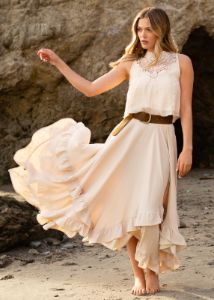 Delfina Top in Ecru sold by Joyfolie