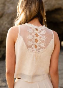Delfina Top in Ecru sold by Joyfolie