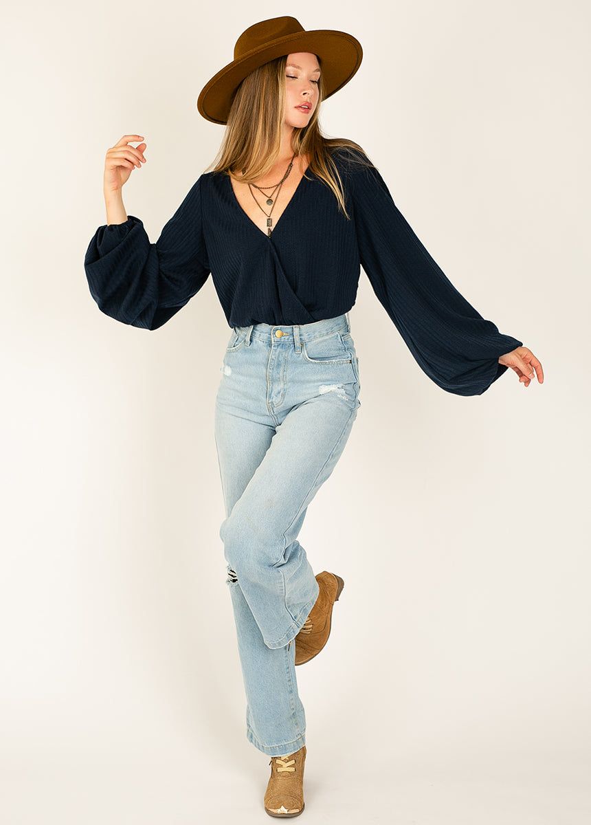 Christina Bodysuit in Navy sold by Joyfolie