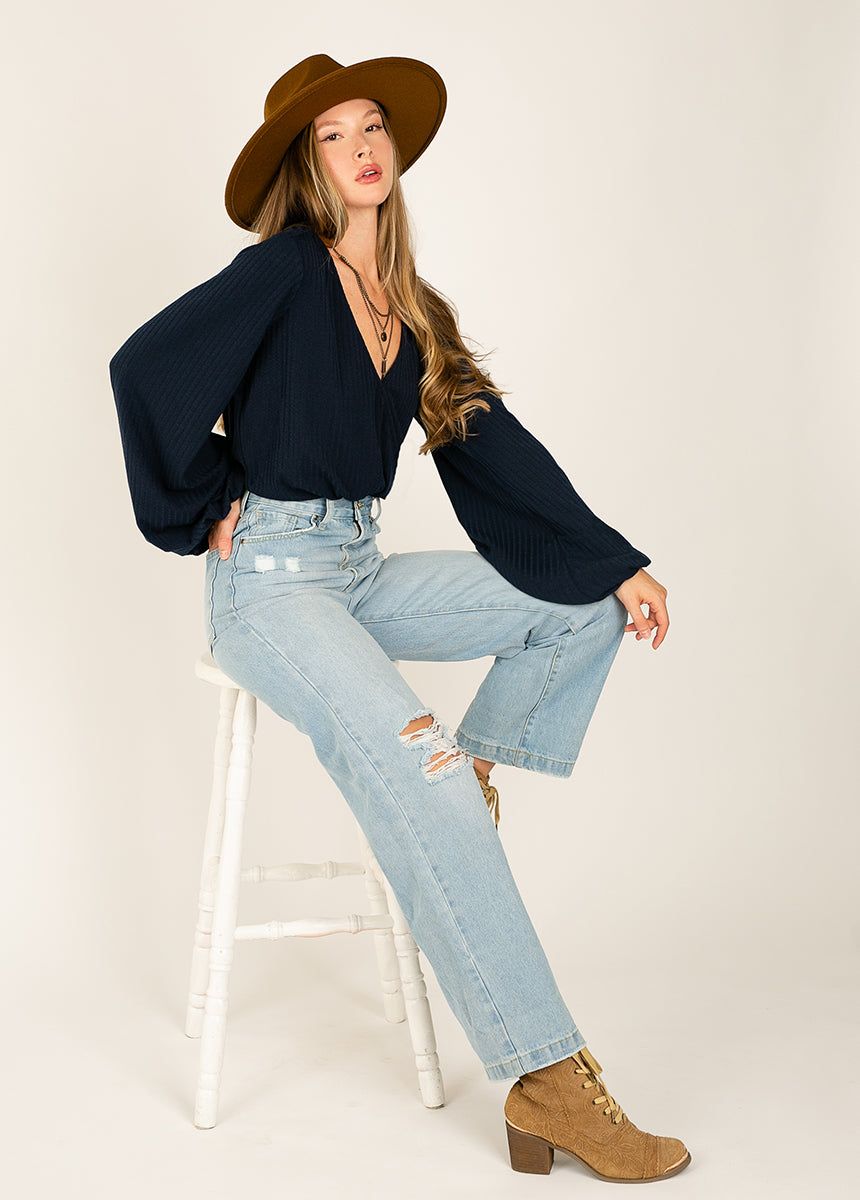 Christina Bodysuit in Navy sold by Joyfolie product image thumbnail 3