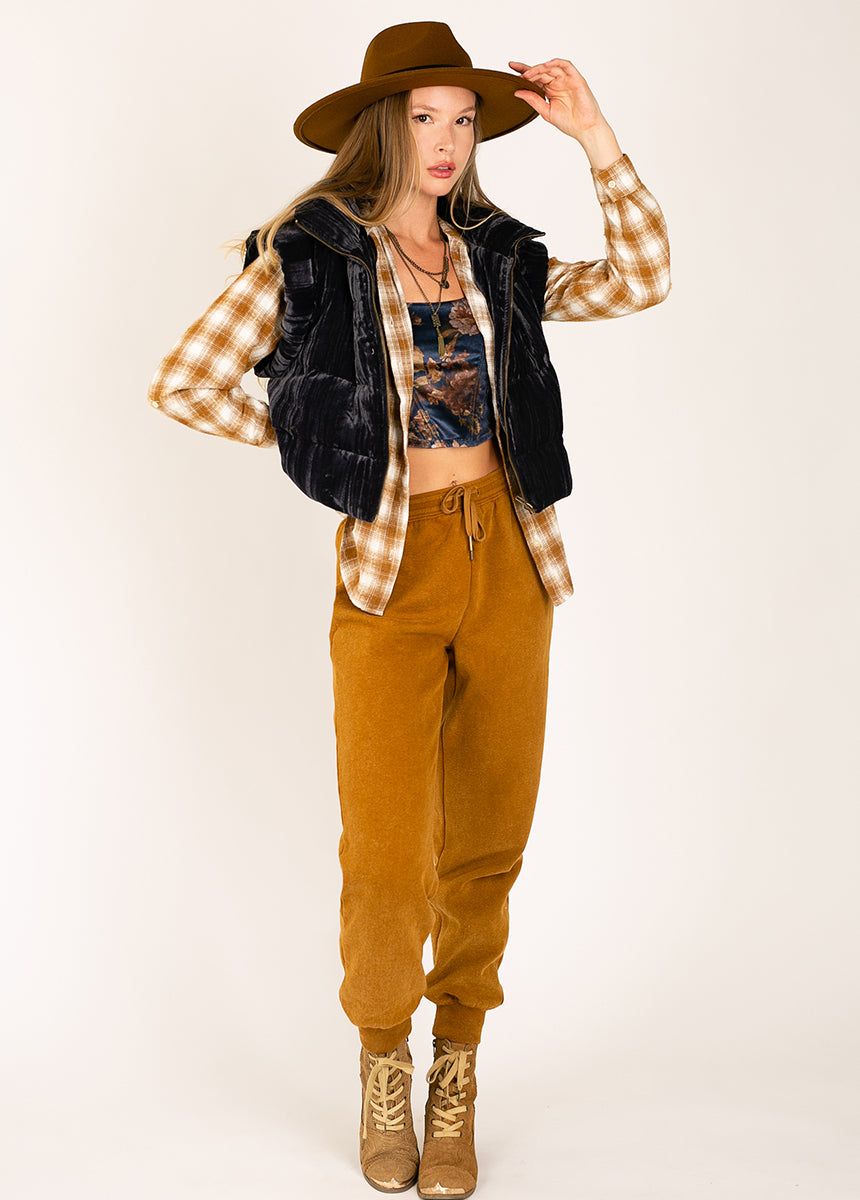 Taylah Top in Ochre Plaid sold by Joyfolie product image thumbnail 2