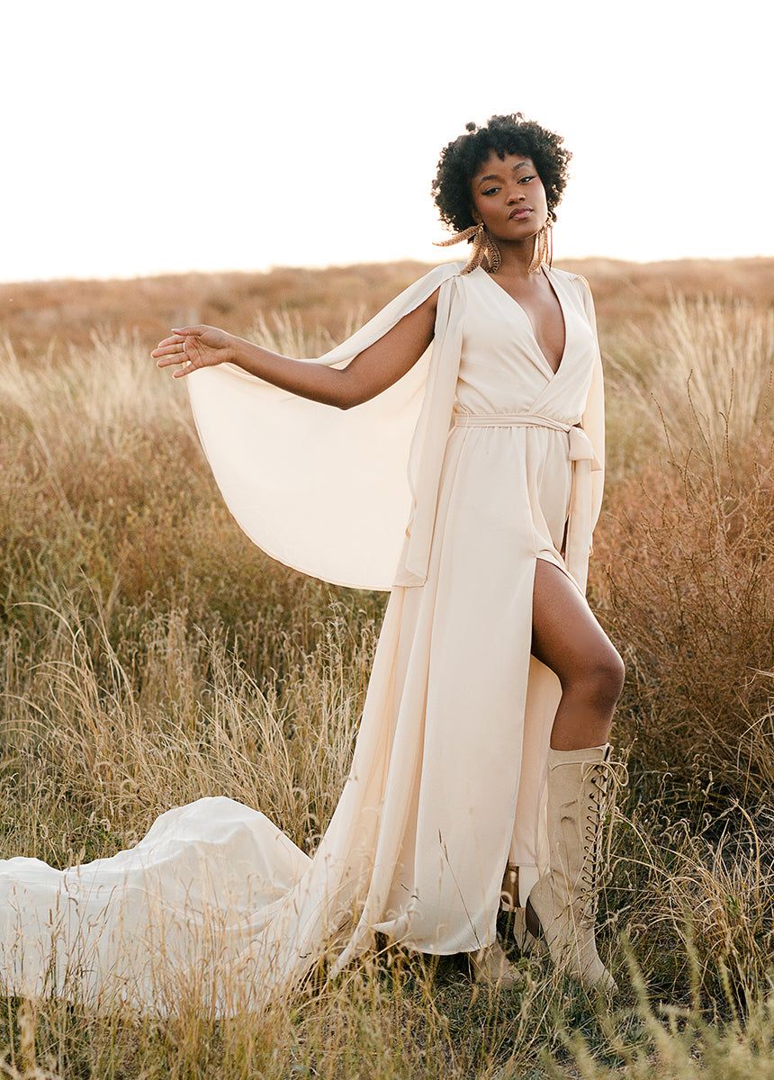 Nerina Dress in Ecru sold by Joyfolie product image thumbnail 5