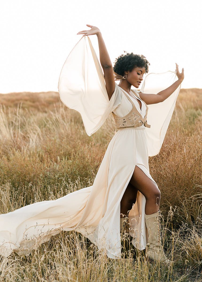 Nerina Dress in Ecru sold by Joyfolie product image thumbnail 2