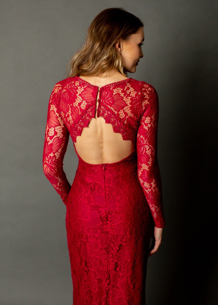 Iman Dress in Barberry sold by Joyfolie product image thumbnail 2