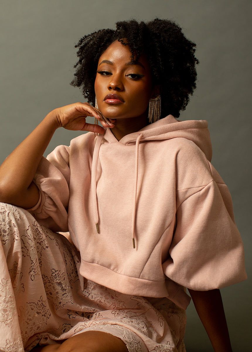 Matyson Hoodie in Blush sold by Joyfolie product image thumbnail 4